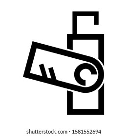 flash disk icon isolated sign symbol vector illustration - high quality black style vector icons
