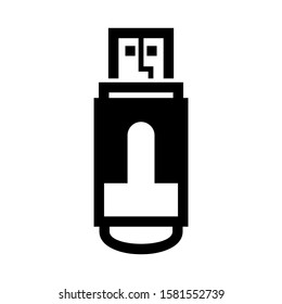 flash disk icon isolated sign symbol vector illustration - high quality black style vector icons
