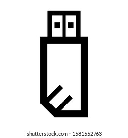 flash disk icon isolated sign symbol vector illustration - high quality black style vector icons
