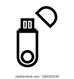 flash disk icon isolated sign symbol vector illustration - high quality black style vector icons
