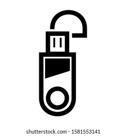 flash disk icon isolated sign symbol vector illustration - high quality black style vector icons
