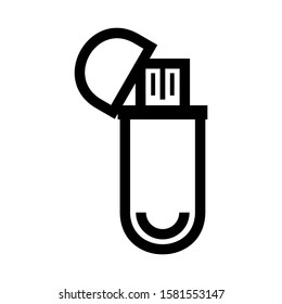 flash disk icon isolated sign symbol vector illustration - high quality black style vector icons
