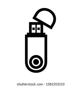 flash disk icon isolated sign symbol vector illustration - high quality black style vector icons
