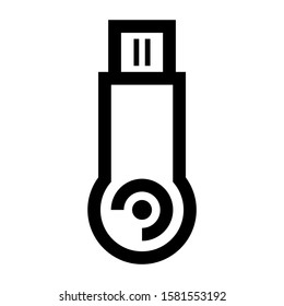 flash disk icon isolated sign symbol vector illustration - high quality black style vector icons
