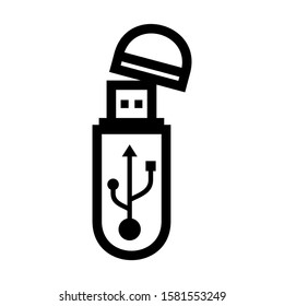 flash disk icon isolated sign symbol vector illustration - high quality black style vector icons
