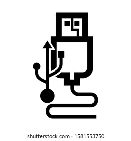 flash disk icon isolated sign symbol vector illustration - high quality black style vector icons
