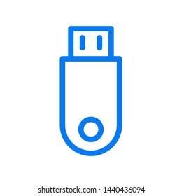 Flash disk icon. Outline style. Vector illustration