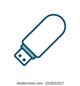 flash disk icon vector design template in white background