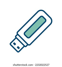 flash disk icon vector design template in white background