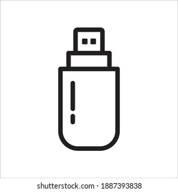 Flash Disk Icon Vector Logo Template Illustration