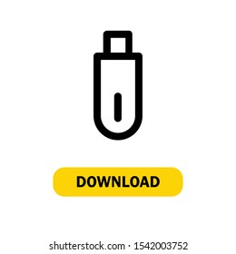 Flash disk Icons in Line Style for any Purposes.Perfect for website mobile app presentation and any other projects. Suitable for any user interface and user experience