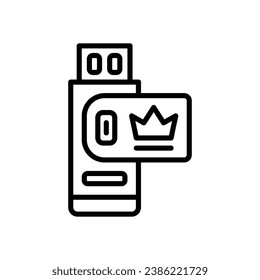 flash disk line icon. vector icon for your website, mobile, presentation, and logo design.