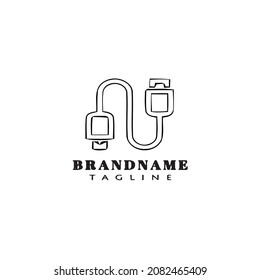 icono de caricatura del logotipo del disco flash ilustración vectorial moderna