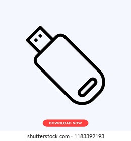 Flash disk modern vector style. Flash disk icon for web and app. Flash card icon concept.