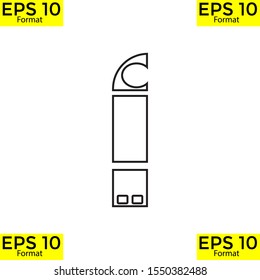 Flash Disk Outline Logo is a simple logo or icon, compatible for any company.