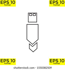 Flash Disk Outline Logo is a simple logo or icon, compatible for any company.