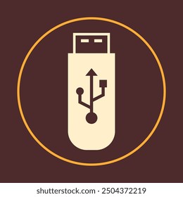 Flash disk trendy icon clever abstract vector illustration colorful artwork beautiful design.eps