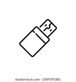 flash disk and usb vector icon outline style. perfect use for logo, presentation, website, and more. modern icon design line style