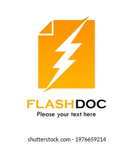 Flash doc logo template illustration