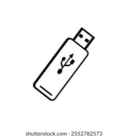 flash drive icono de Vector 3D plano. 