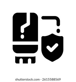 flash drive glyph icon. Strong and solid vector icon for websites, mobile interfaces, presentations, and visual branding. High quality and easy to edit.