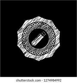 flash drive icon with chalkboard texture