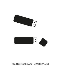 Icono de Flash Drive. Datos digitales. Ilustración vectorial.