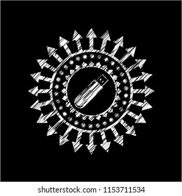 flash drive icon drawn with chalkboard texture