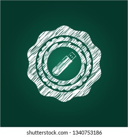 flash drive icon drawn on a blackboard
