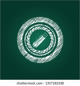 flash drive icon drawn on a blackboard
