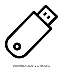 Flash Drive Icon Element For Design