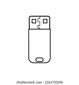 flash drive icon. Element of Media for mobile concept and web apps icon. Thin line icon for website design and development, app development