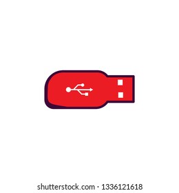 Flash Drive Icon Flat