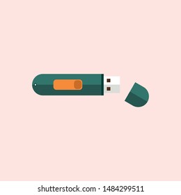 flash drive icon, flat design best vector icon