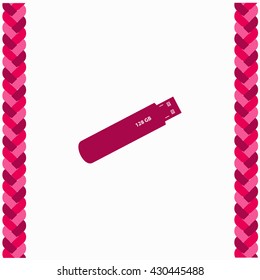 Flash drive icon Flat Design. Isolated Illustration.