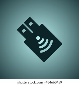 flash drive Icon, flat design style