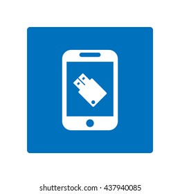 flash drive Icon, flat design style