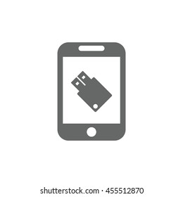 flash drive Icon, flat design style
