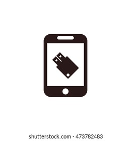flash drive Icon, flat design style