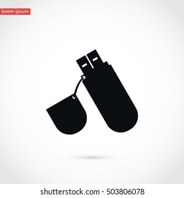 flash drive icon, flat design best vector icon