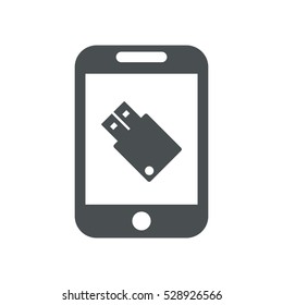 flash drive Icon, flat design style