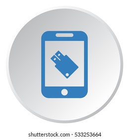 flash drive Icon, flat design style