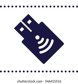 flash drive Icon, flat design style
