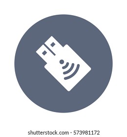 flash drive Icon, flat design style