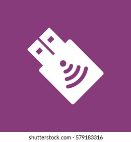 flash drive Icon, flat design style