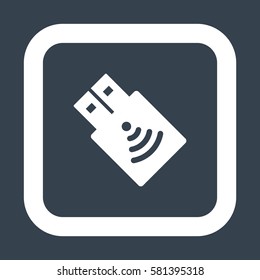 flash drive Icon, flat design style