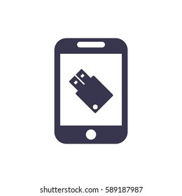 flash drive Icon, flat design style