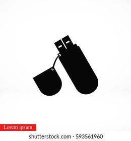 flash drive icon, flat design best vector icon