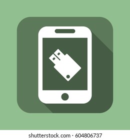 flash drive Icon, flat design style