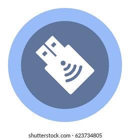 flash drive Icon, flat design style